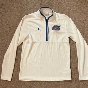 White Florida Gator Jordan Quarter-Zip Pullover